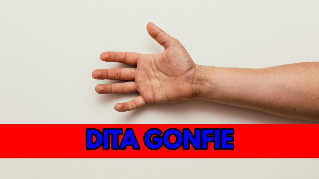 dita gonfie